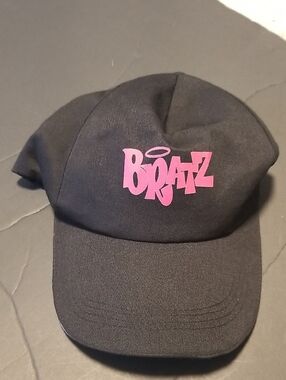 Bratz Inspired Black Cap with Pink Logo